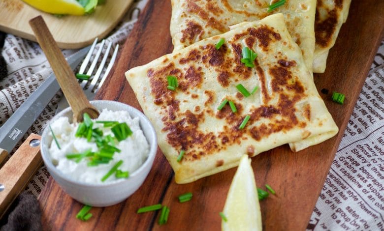 Crêpes farcies au poulet tandoori