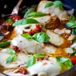 Poulet à l'italienne (tomate, mozzarella)