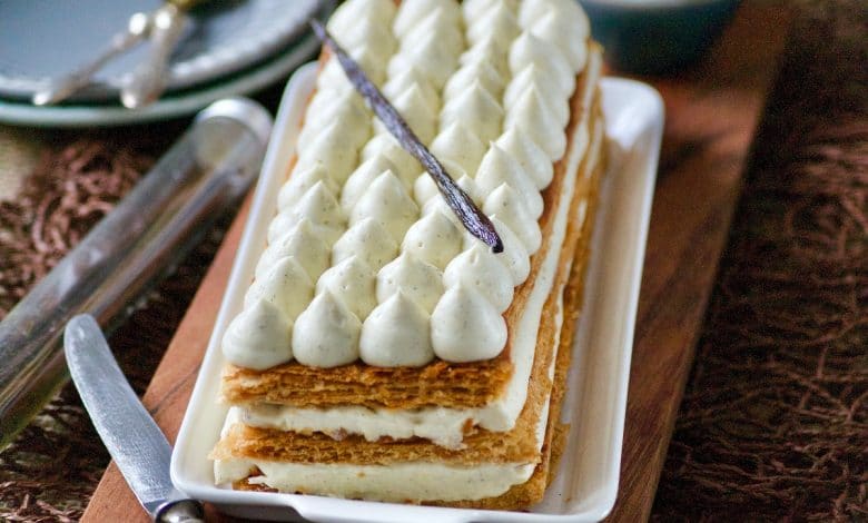 Le Mille-feuille maison à la crème diplomate