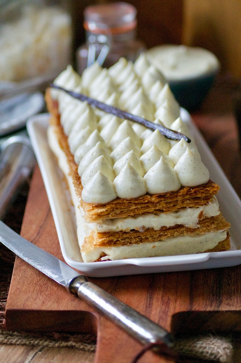 Le mille-feuilles traditionnel à la crème diplomate 