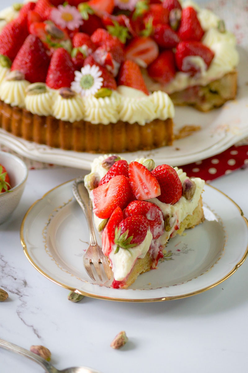 Tarte aux fraises pistaches (la meilleure recette)