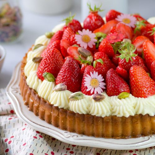 Tarte aux fraises à la crème d'amandes