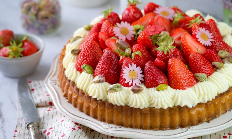 Tarte aux fraises à la crème d'amandes