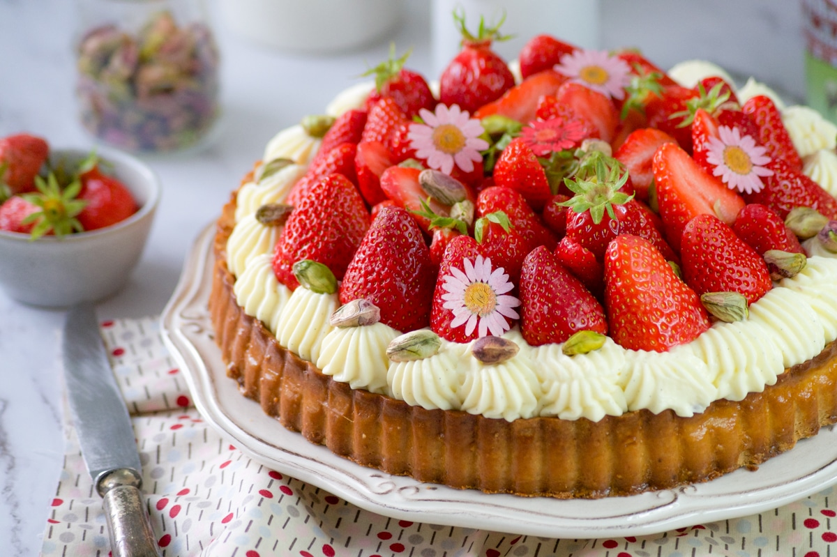 Tarte aux fraises à la crème d'amandes