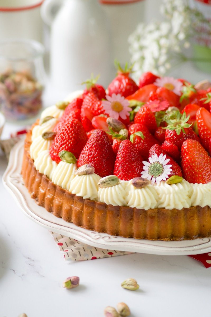 Tarte aux fraises à la crème d'amandes