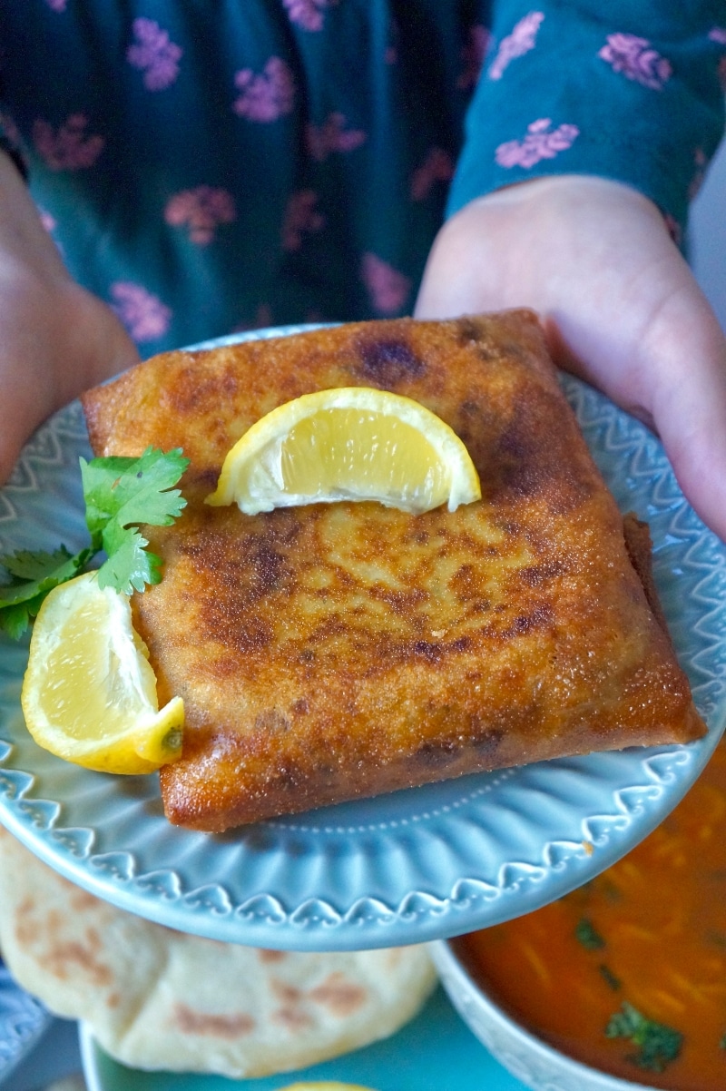 bourek à la viande hachée oeuf coulant