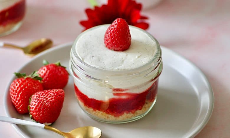 Tiramisu aux fraises (recette sans oeufs)