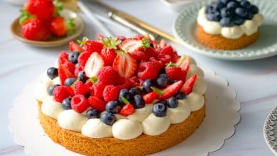 Tarte aux fruits rouges sur sablé breton