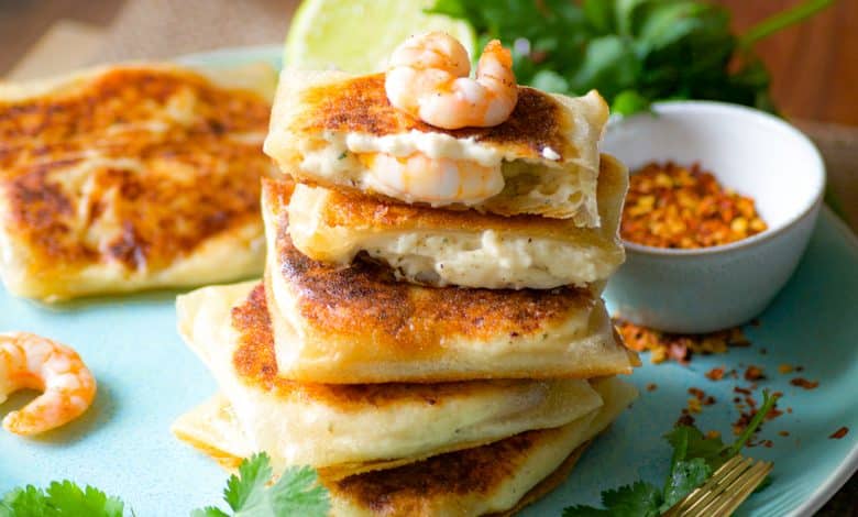Recette brick aux crevettes à la béchamel