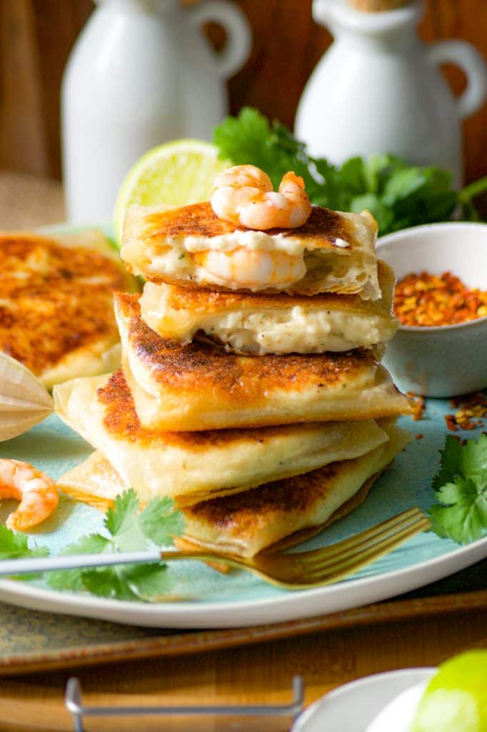 Recette brick aux crevettes à la béchamel