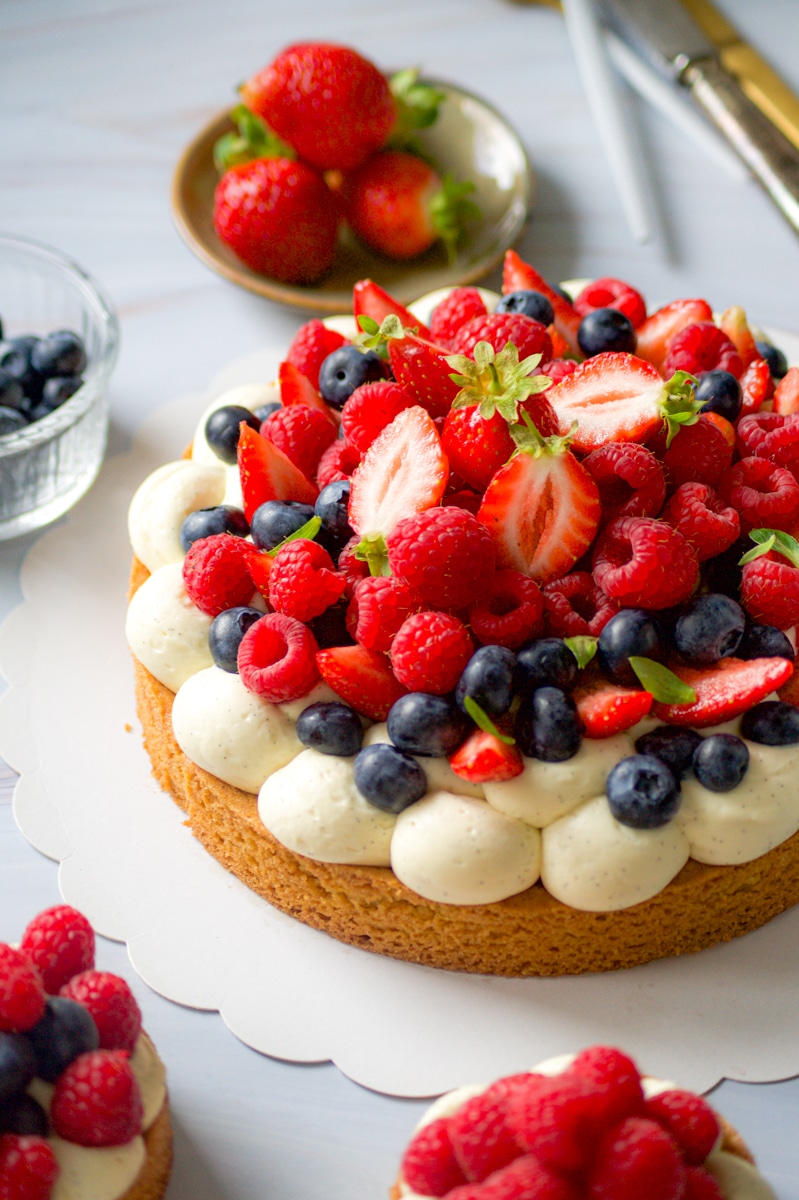 tarte aux fraises ganache chocolat blanc