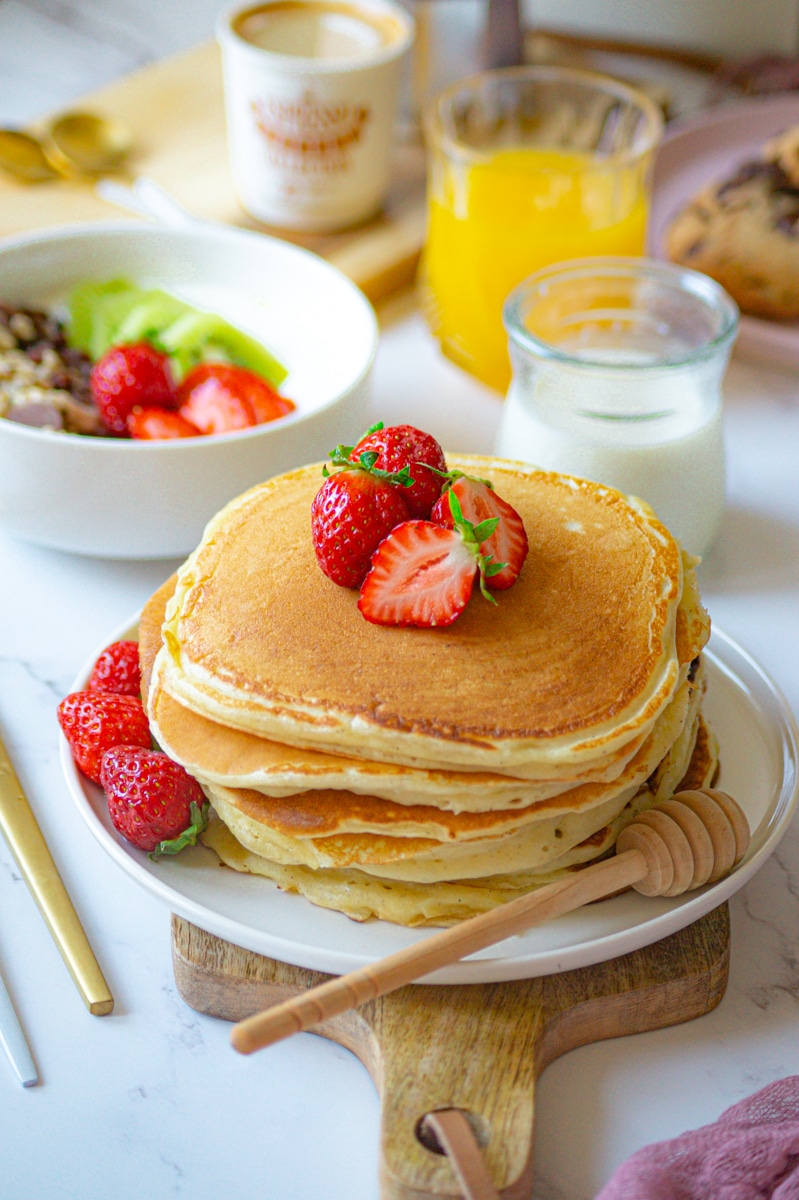 Pancakes moelleux au fromage blanc