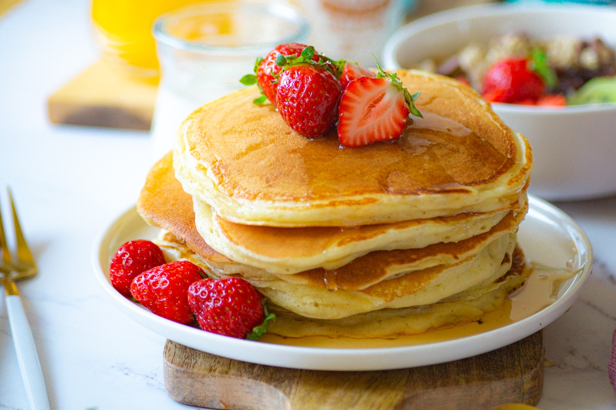 Pancakes moelleux au fromage blanc