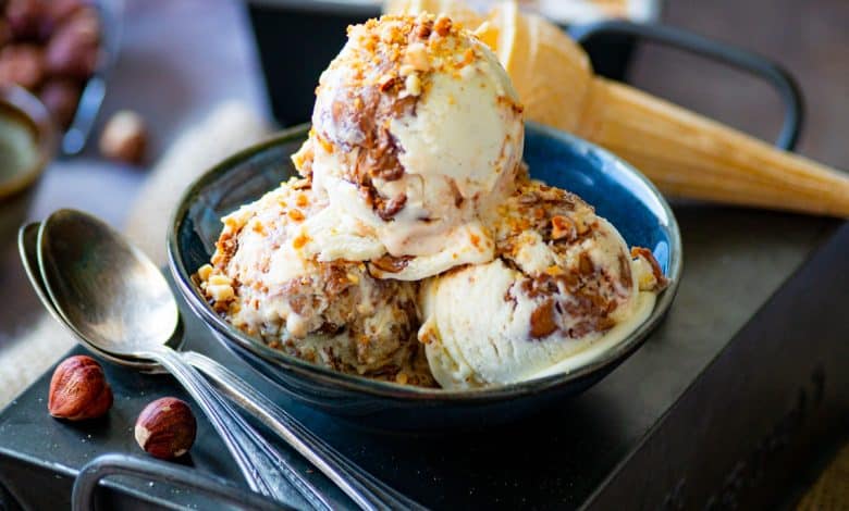 Glace maison vanille praliné (sans sorbetière)