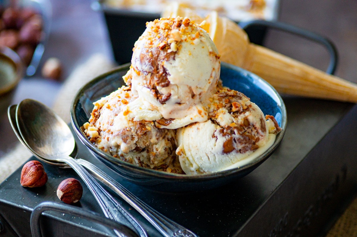 Glace maison vanille praliné (sans sorbetière)