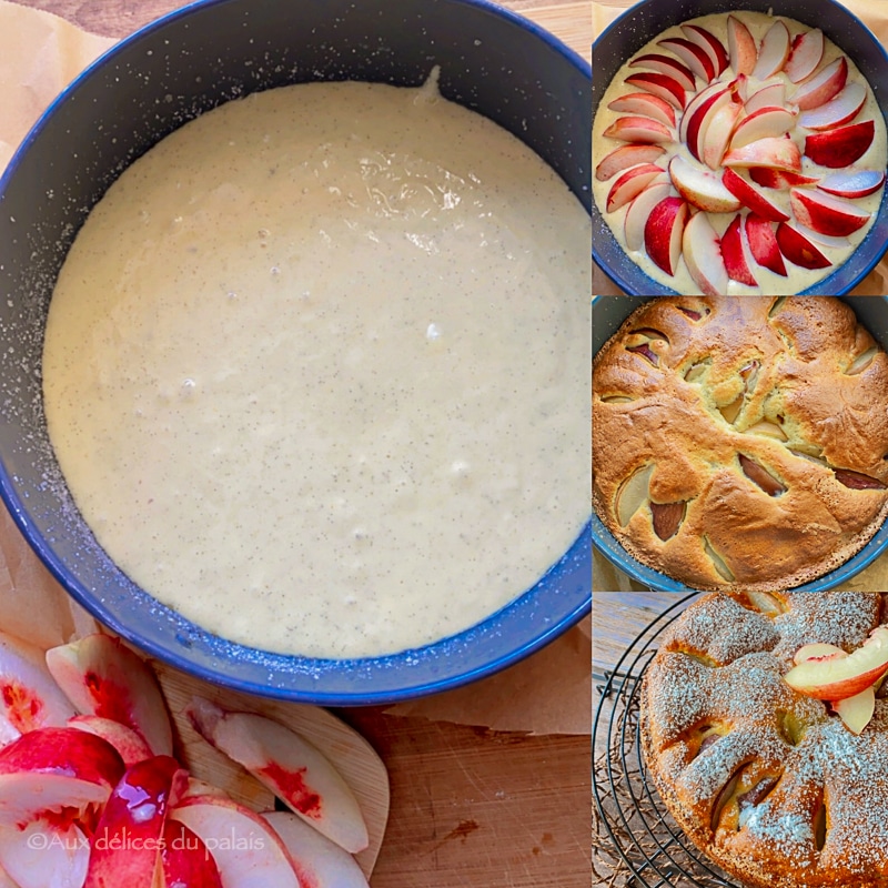 recette gâteaux amandes et pêches facile