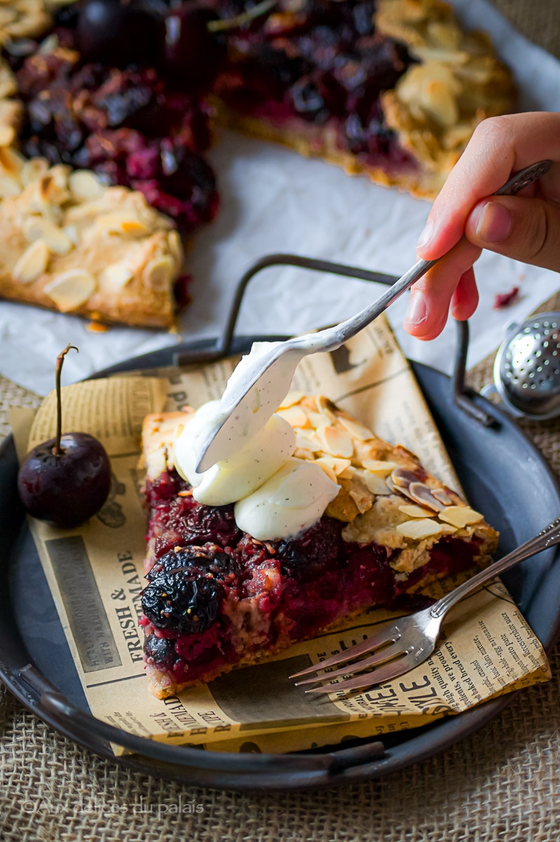 Recette tarte aux cerises à la frangipane