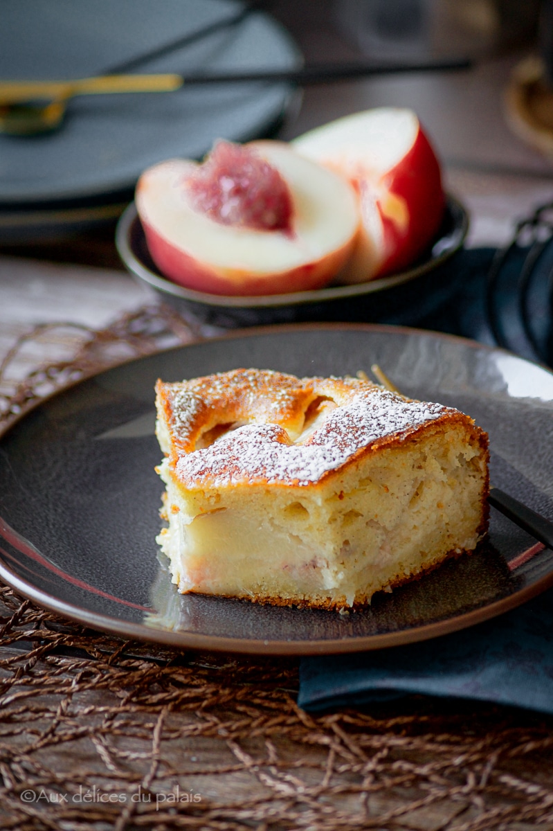 recette moelleux aux pêches sans beurre