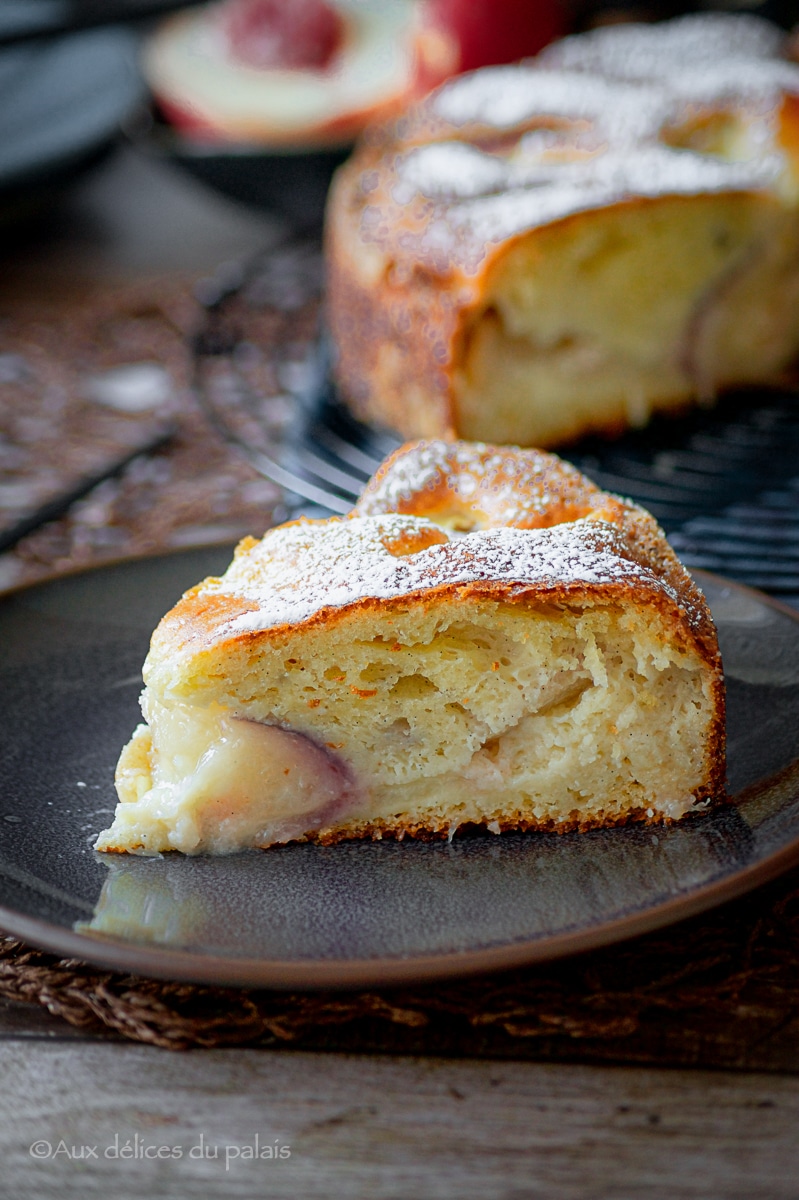 recette gâteau ultra moelleux aux pêches et amandes