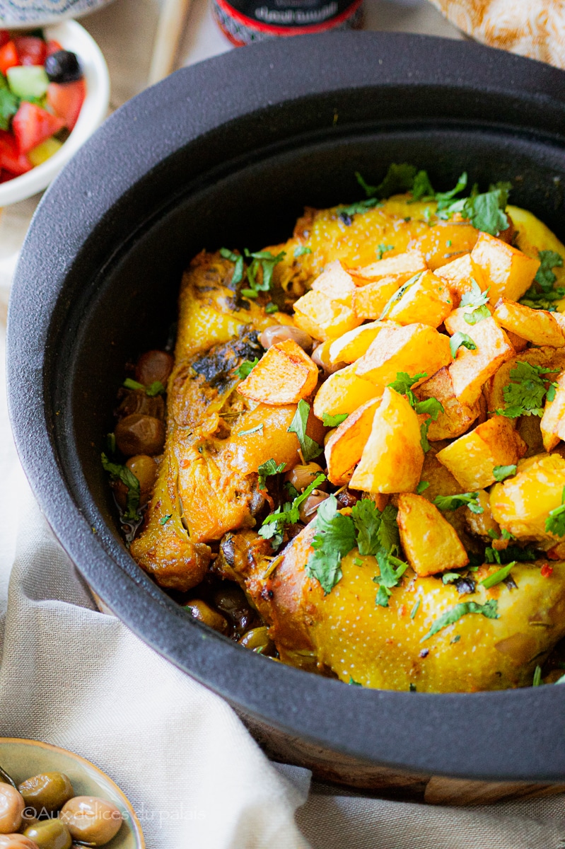 Tagine marocain aux olives et pommes de terre