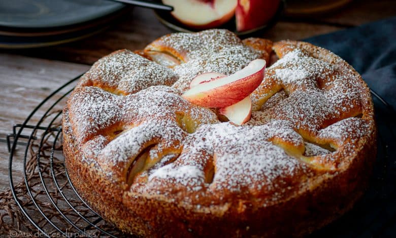 Gâteau aux pêches et mascarpone