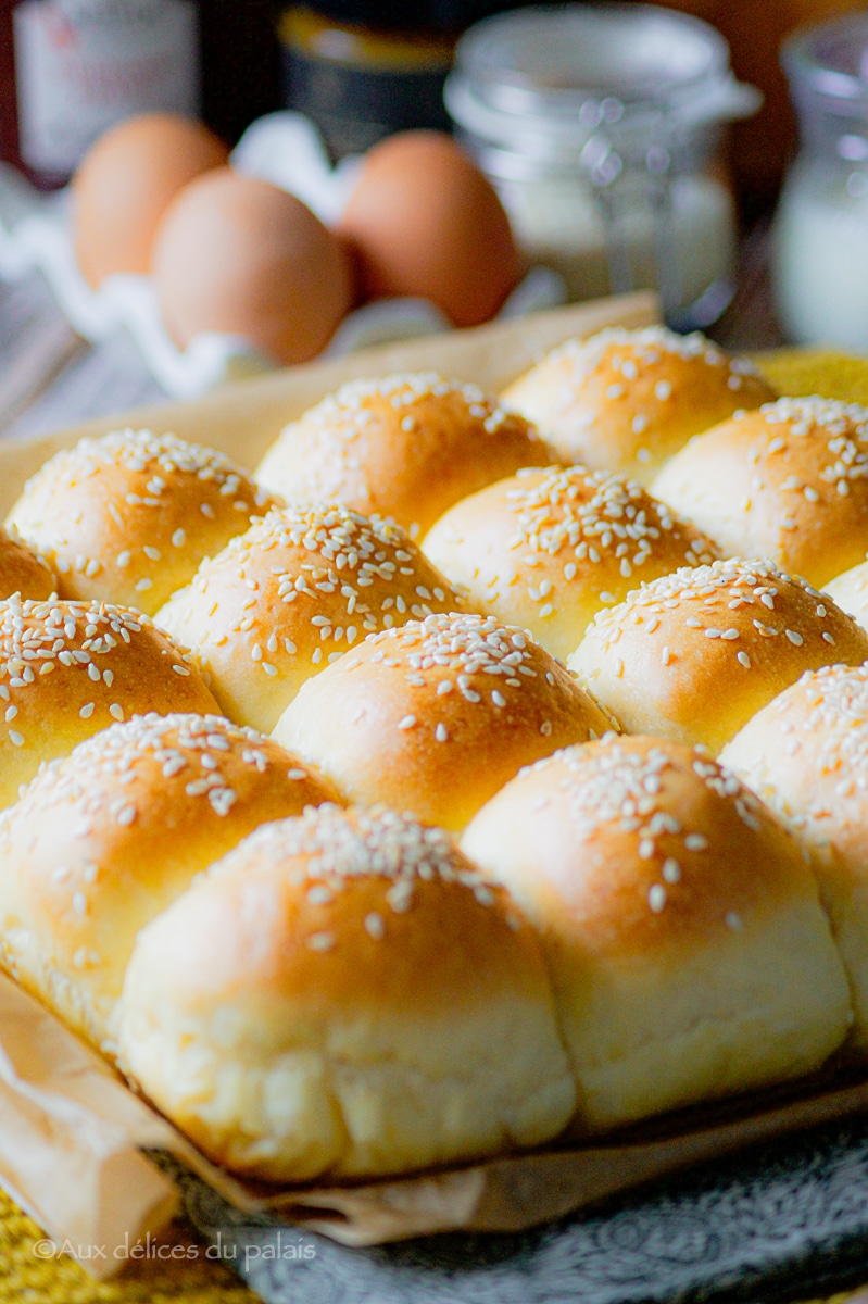 Recette pain buns brioché américain