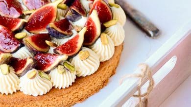 Recette tarte aux figues pistaches à la crème diplomate