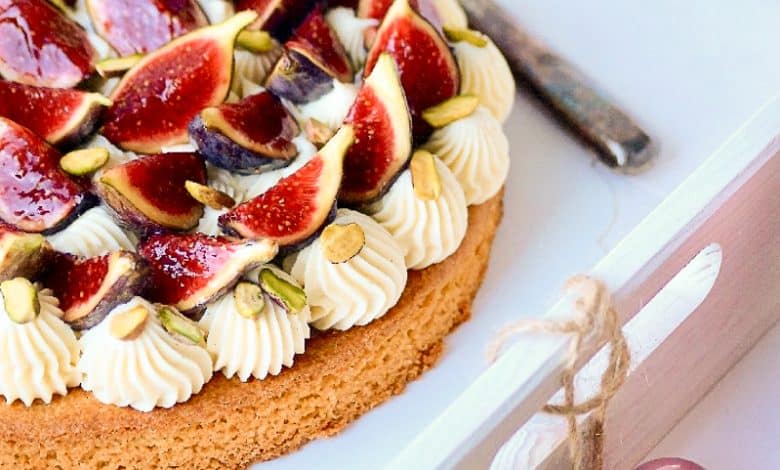 Recette tarte aux figues pistaches à la crème diplomate