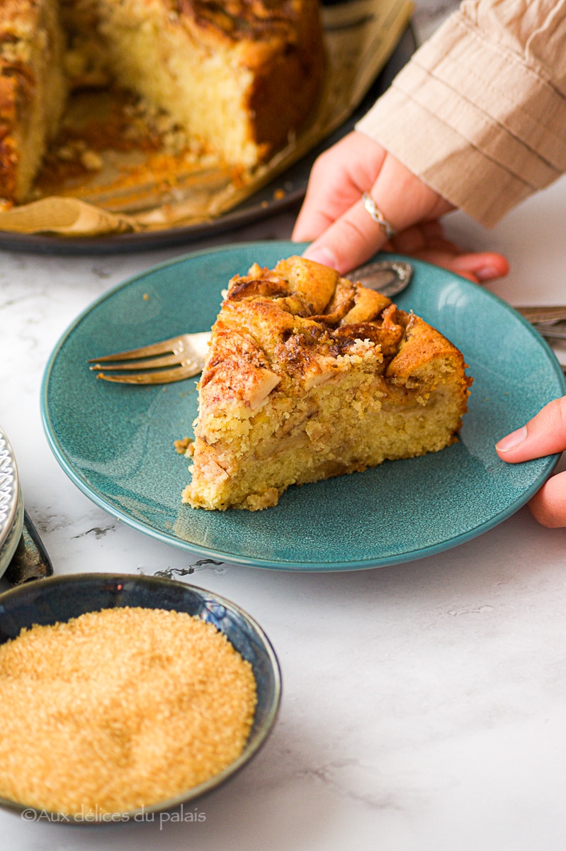 coffee cake aux pommes et cannelle