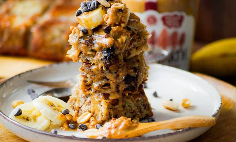 Gâteau healthy banane avoine chocolat