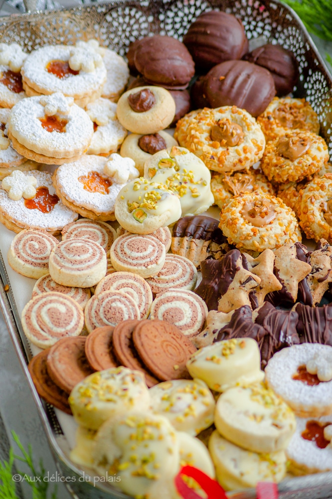 Recette Sablés de Noël coeur Chocolat-Praliné - Biscuits de Noël