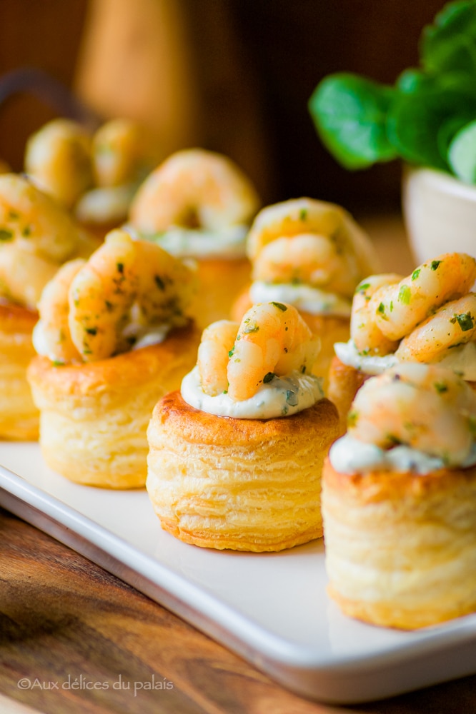 recette vol au vent aux crevettes