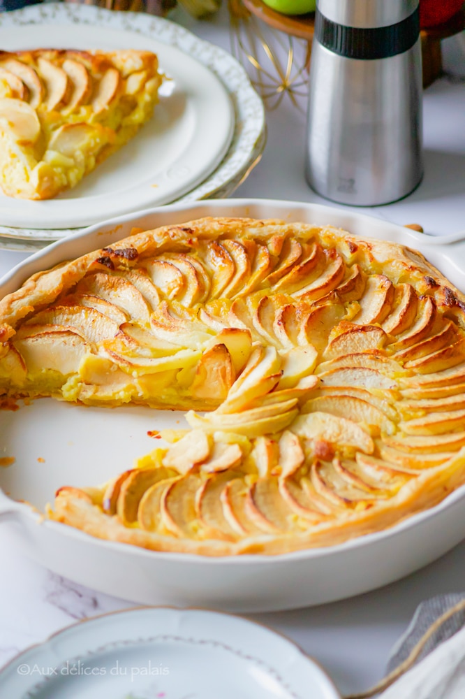 tarte feuilletée aux pommes et frangipane