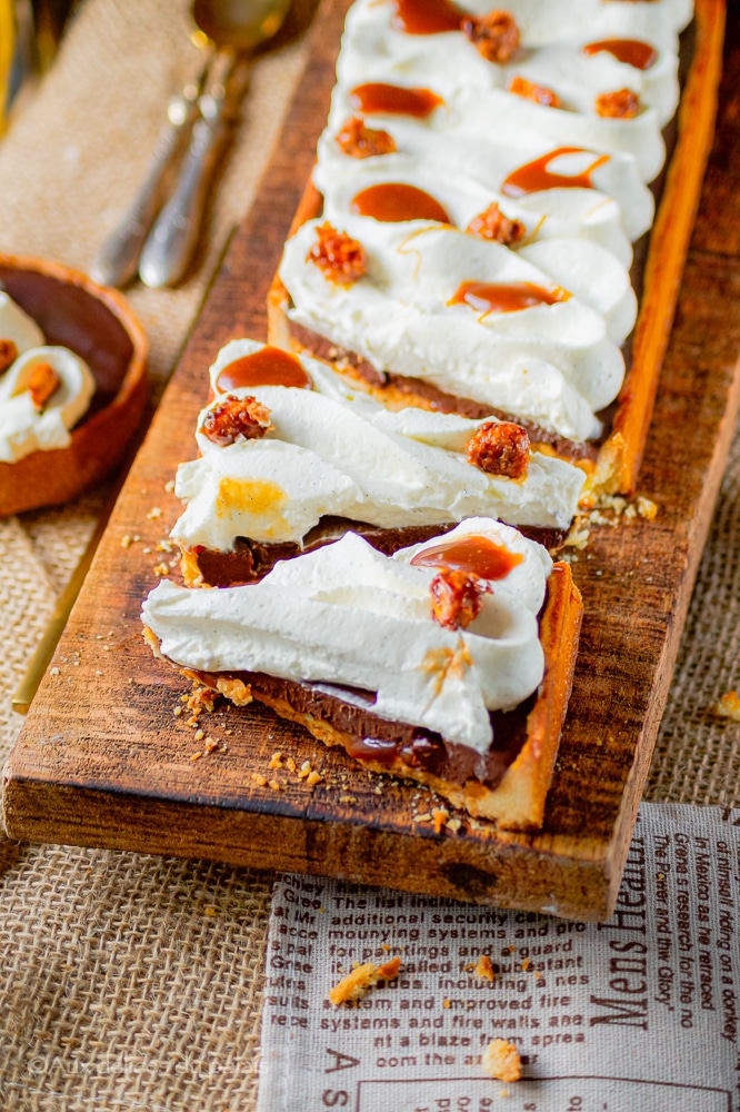  Tarte au Chocolat, Cacahuète et Caramel Beurre Salé