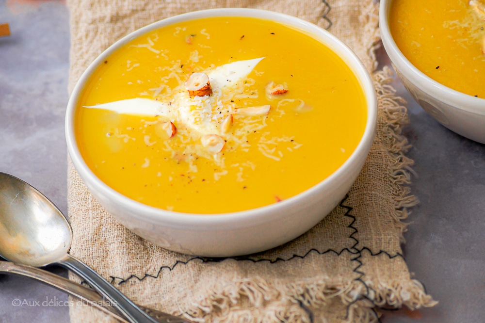 Recette velouté de potiron aux châtaignes