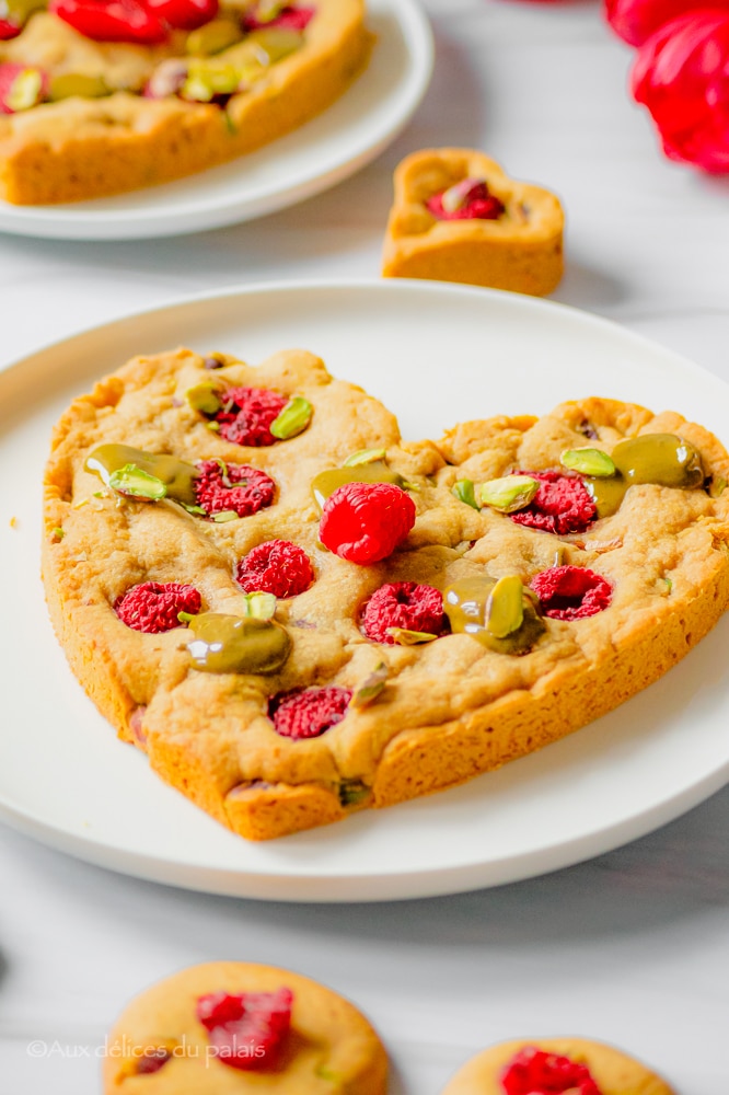 Cookies Géant aux framboises et pistaches