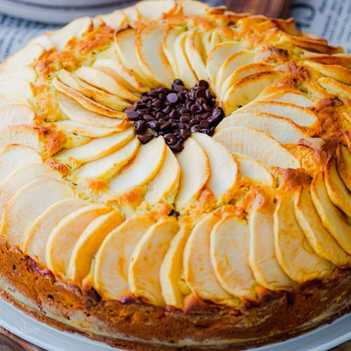 Gâteau pommes ricotta et pépites de chocolat