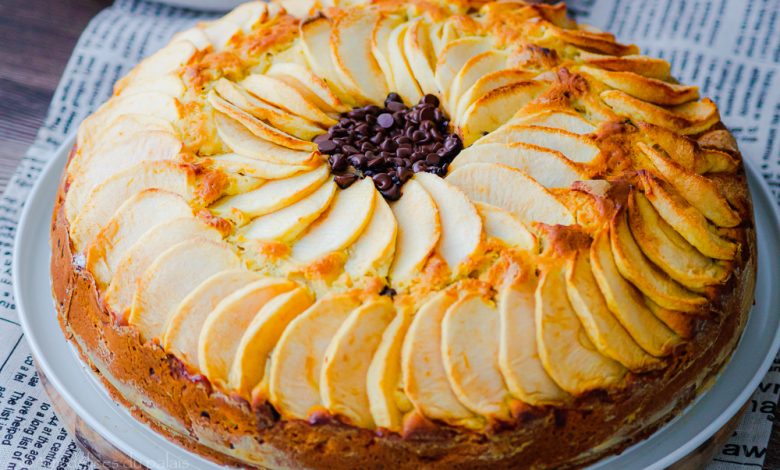 Gâteau pommes ricotta et pépites de chocolat