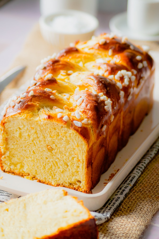 recette brioche tressée au sucre