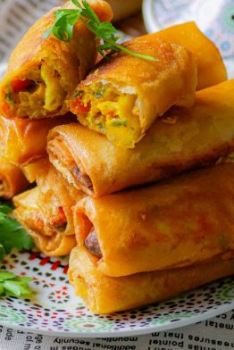 Bourek au poulet curry et légumes