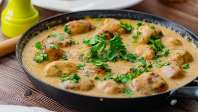 Boulettes de poulet sauce crémeuse