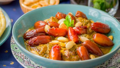 Tajine d'agneau aux dattes et amandes