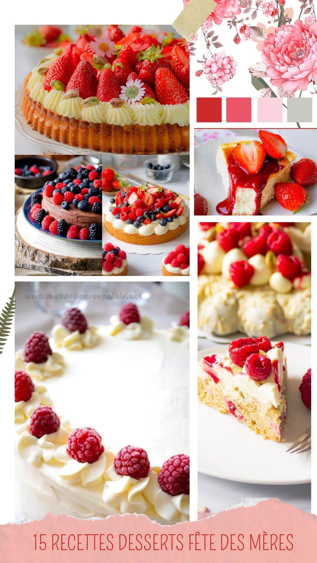 15 recettes de desserts pour la fête des mères