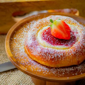Brioche aux fraises façon cheesecake