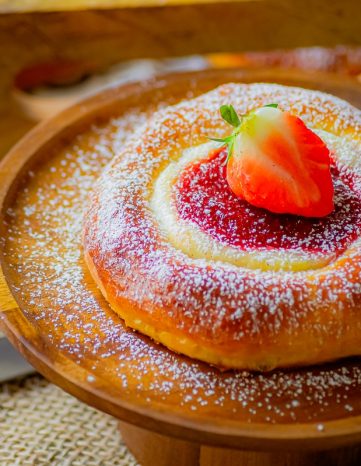 Brioche aux fraises façon cheesecake