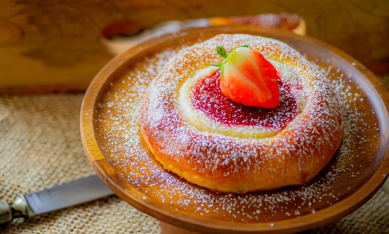 Brioche aux fraises façon cheesecake
