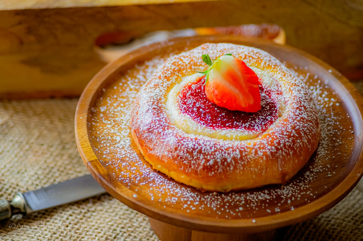 Brioche aux fraises façon cheesecake