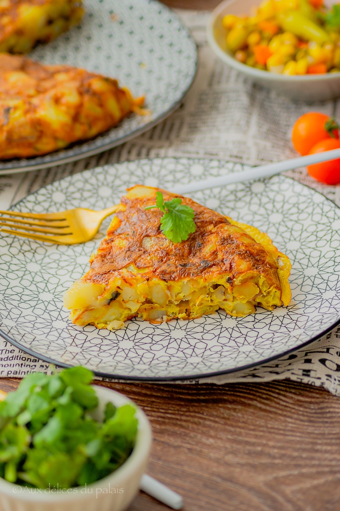 recette omlette aux pommes de terre et oignons 