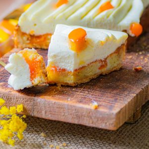 Tarte abricots amandes ganache vanille