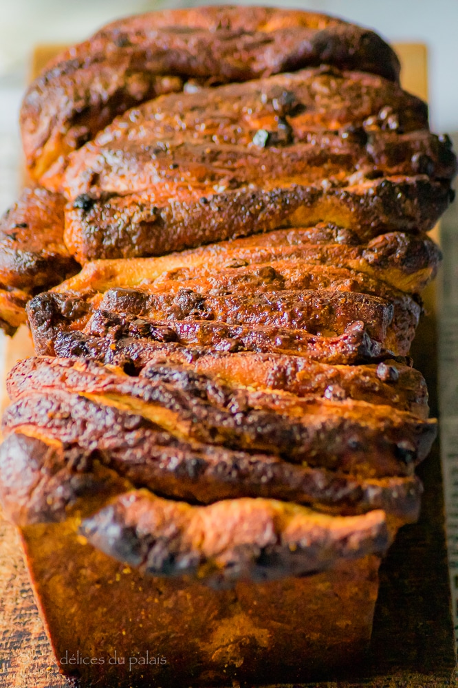 Brioche à effeuiller aux pépites de chocolat